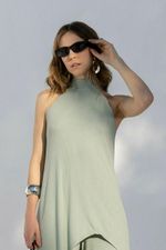 Conjunto feminino em malha de calça e blusa