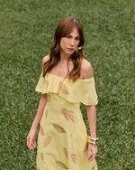 Vestido Bordado Ombro a Ombro 