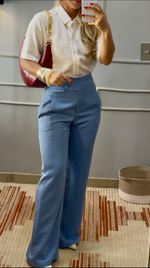 Calça  Alfaiataria em Liocel Blue