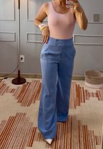 Calça  Alfaiataria em Liocel Blue