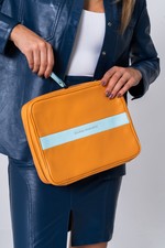 Necessaire de Couro Tripla Orange