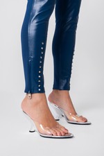 Calça de Couro Skinny Space Blue 