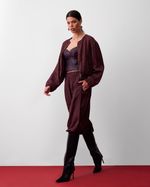 Calça de Jacquard Onça Vinho