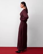 Calça de Jacquard Onça Vinho