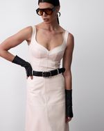 Top de Couro Off White