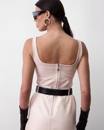 Top de Couro Off White