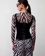 Blusa de Tule com estampa de Zebra