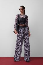 Calça de Tule com Estampa de Zebra