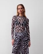 Blusa de Tule com estampa de Zebra