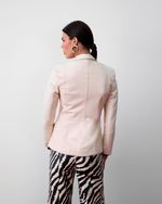 Blazer de Couro com Zíper Off White