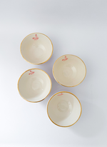 Set Bowls Borboletas Rosa - 4 Peças