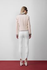 Jaqueta de Couro com Python Off White