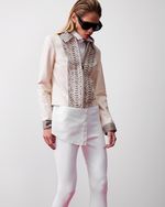 Jaqueta de Couro com Python Off White