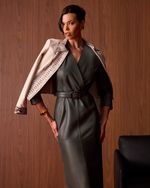 Jaqueta de Couro com Python Off White