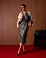 Jaqueta de Couro com Python Off White