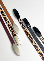 Trio de Cintos de Couro Zebra e Onça