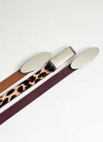 Trio de Cintos de Couro Animal Print Onça