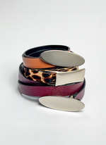Trio de Cintos de Couro Animal Print Onça