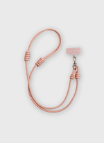 Phone Strap Nó de Couro Rosa Claro  