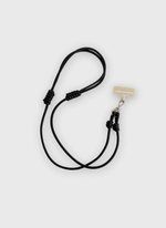 Phone Strap Nó de Couro Preto