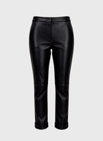 Calça Alfaiataria de Couro Preto