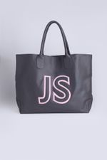 Bolsa de Couro Personalizável Cinza & Rosa 