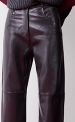 Calça WideLeg de Couro Chumbo Vinil