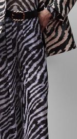 Calça de Tule com Estampa de Zebra