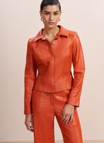 Camisa de Couro Laranja