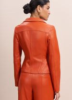 Camisa de Couro Laranja