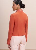 Casaco de Chamois com Detalhes em Python Laranja