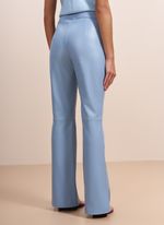 Calça de Couro Flare Azul Clara