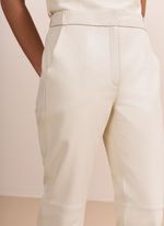 Calça Alfaiataria de Couro Off-White