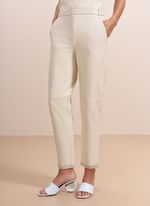 Calça Alfaiataria de Couro Off-White