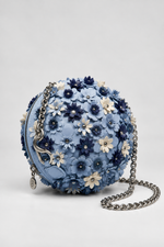Bloom Bag De Couro Azul