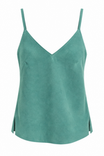 Blusa de Alcinha em Camurça Turquesa