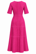 Vestido Midi em Camurça Pink