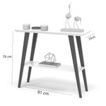 Aparador Slim Times Branco Amadeirado [F066]
