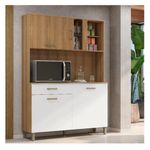 Armário De Cozinha Nicho 4 Portas 1 Gaveta Branco Ripado [F066]