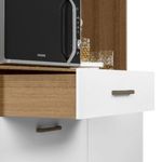 Armário De Cozinha Nicho 4 Portas 1 Gaveta Branco Ripado [F066]