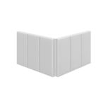 Cabeceira Casal Laura 1,40 Almofadada Corino Branco [F066]