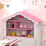 Cama Solteiro Casa Princesa Branco Rosa [F066]