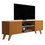 Rack Retro Para Tv Sala Estar 2 Portas Cedro Off White [F066]