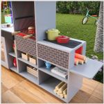 Churrasqueira E Cozinha Infantil Completa Cinza [F066]