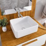 Conjunto Gabinete Cuba Espelho Banheiro Naturalle Branco [F066]