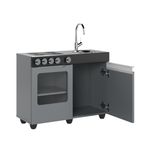 Cozinha De Brinquedo Infantil Mini Cinza Preto [F066]