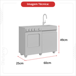 Cozinha De Brinquedo Infantil Mini Rosa Branco [F066]