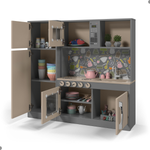 Cozinha Infantil Completa Fogão Geladeira Cinza Connect [F066]