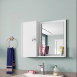 Espelheira Para Banheiro Moderna E Funcional Branco [F066]