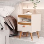 Kit Mesa Cabeceira 2 Unidades Off White Ype Off White [F066]